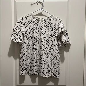 Black and White Polka Dot Blouse